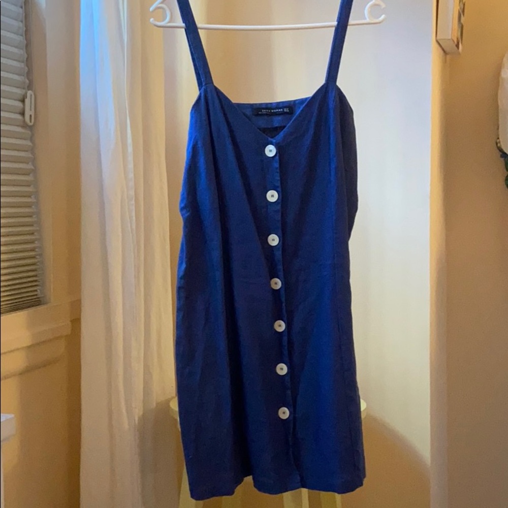 Zara Linen Strappy Dress (Worn Once)